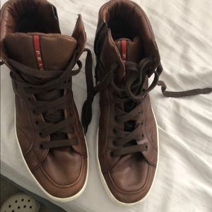 Prada leather high tops